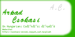 arpad csokasi business card